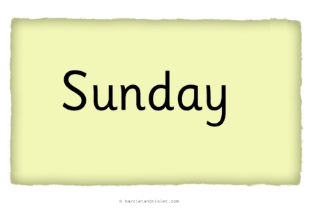 Days of the Week Display or Flashcards - Free Teaching Resources